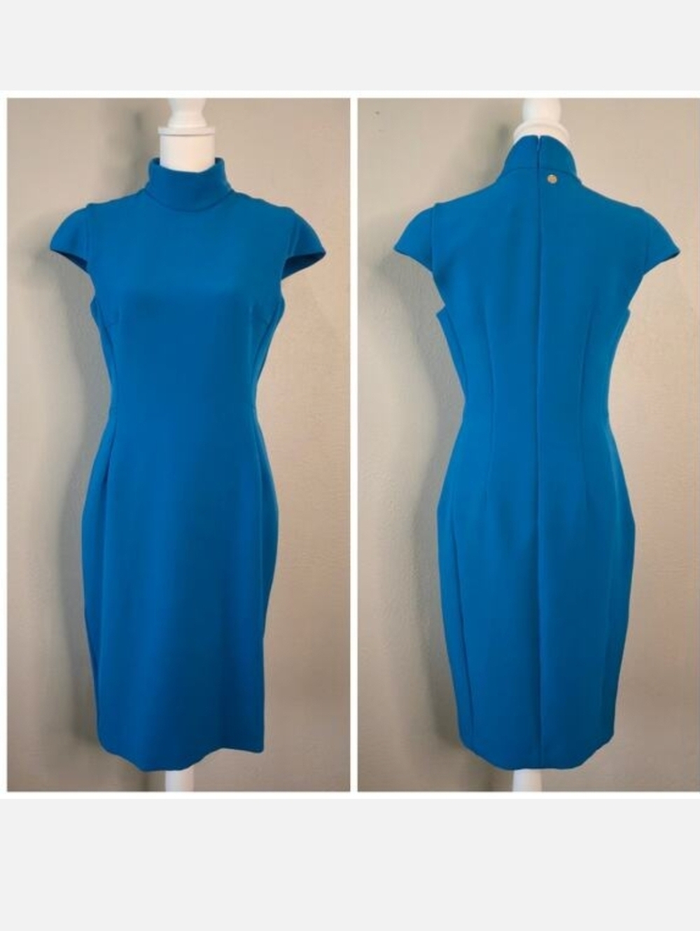 NEW Versace Collection Crepe Sheath Dress Medusa Coin Lined Italian Designer 44